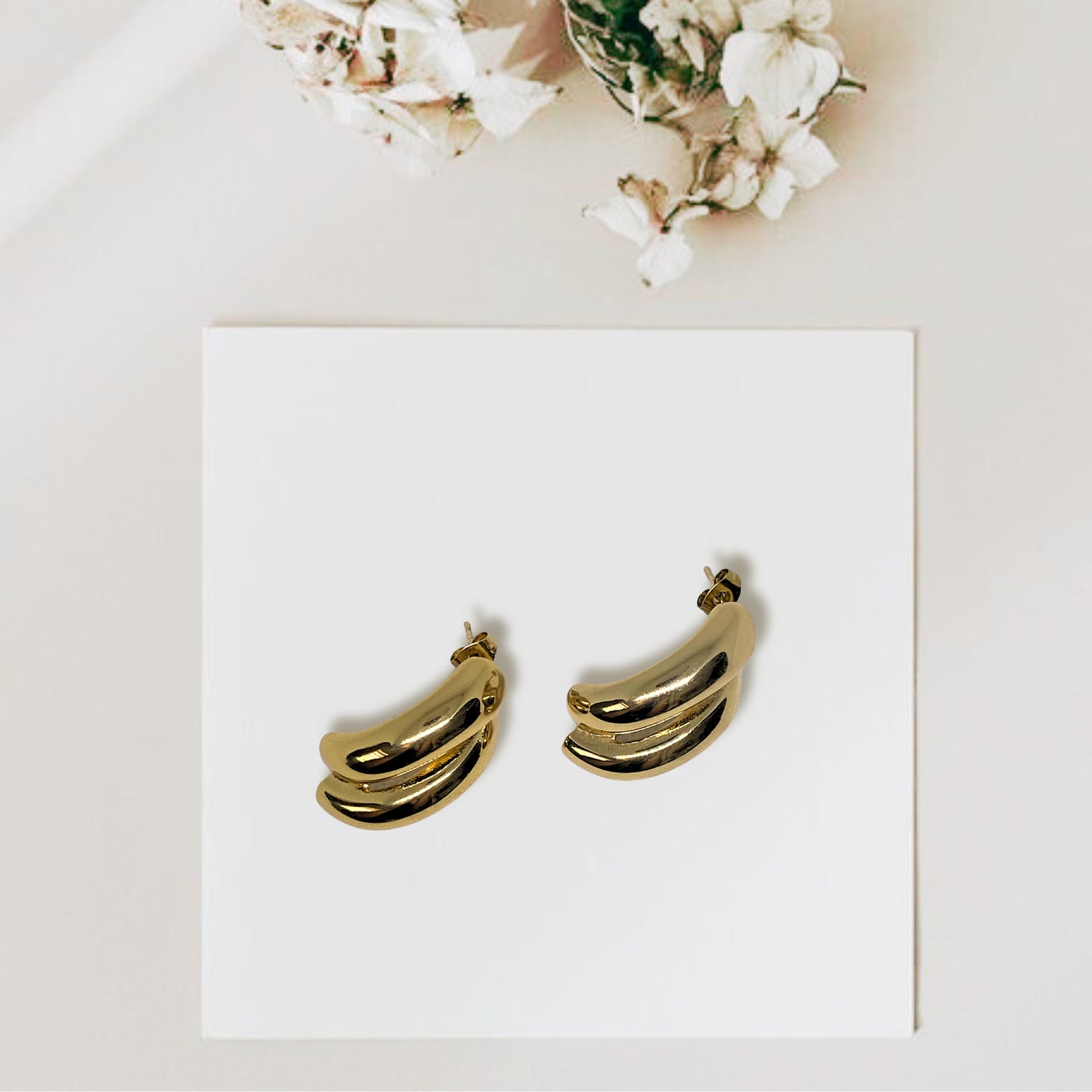 Aretes Duo Acero Inoxidable