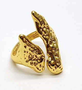 Anillo Coral Chapa de Oro