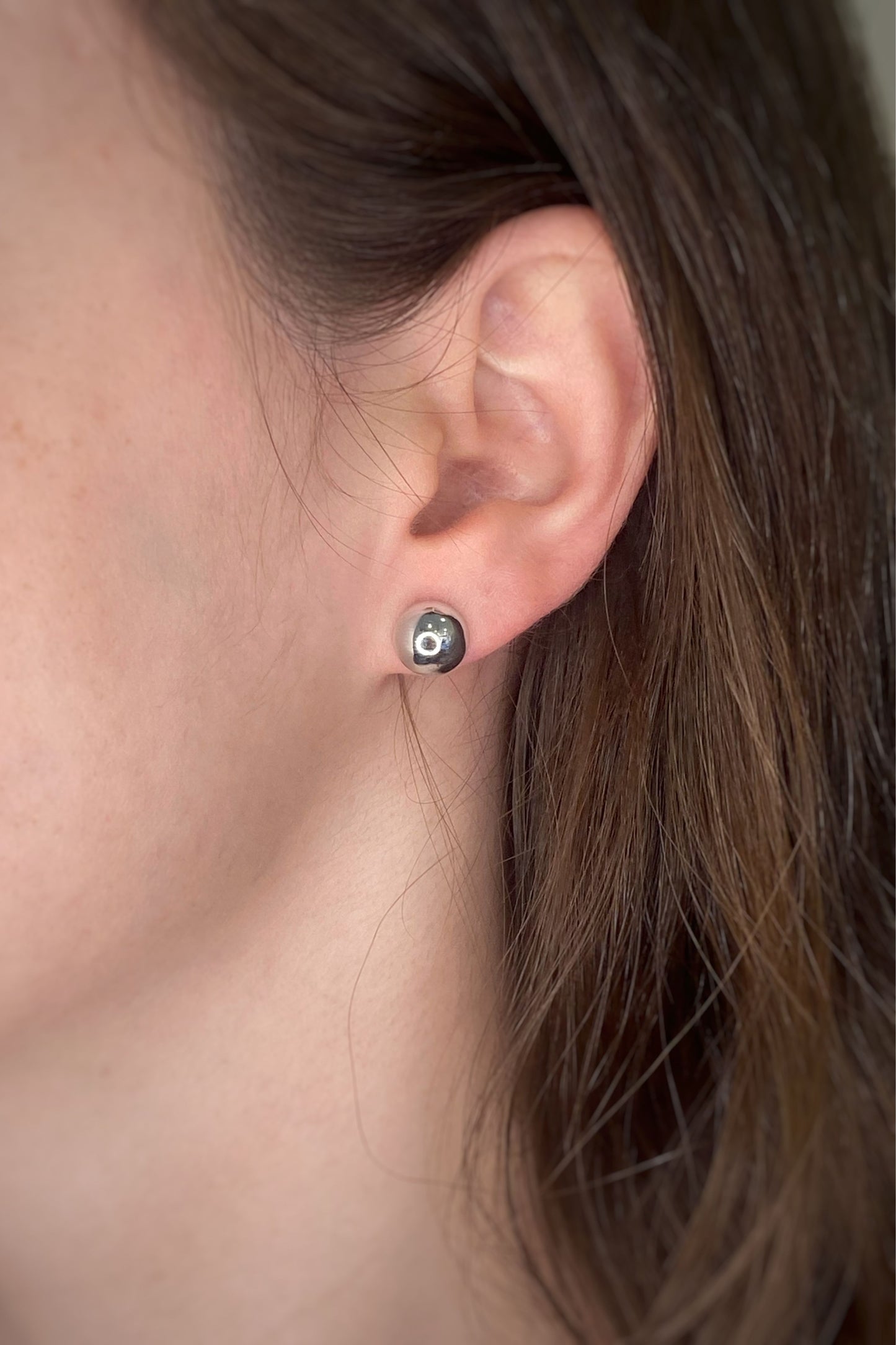 Aretes Domo Plata Rodizada