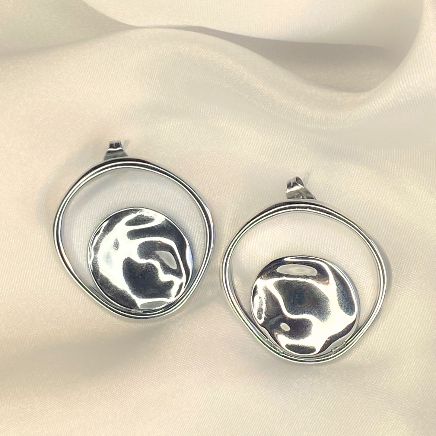 Aretes Ronda Acero Inoxidable