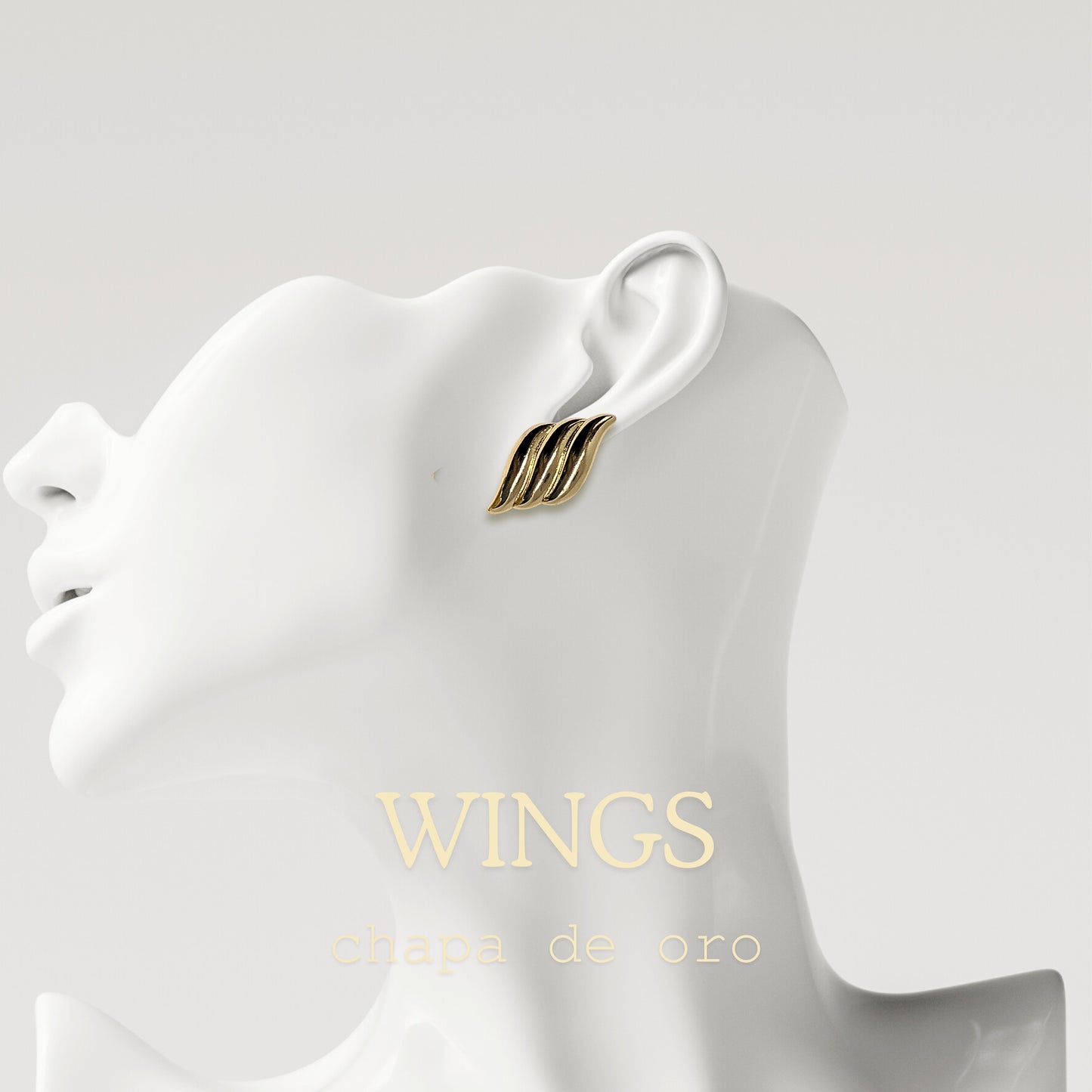 Aretes Wings Chapa de Oro