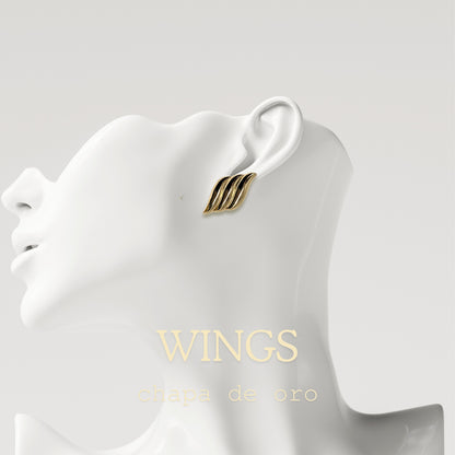 Aretes Wings Chapa de Oro