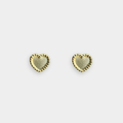 Broquel Corazón Oro 10K