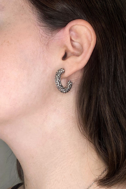 Arracada Grid Acero Inoxidable