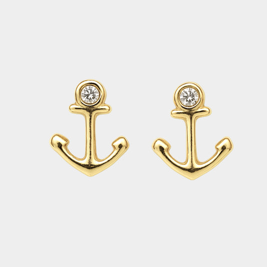 Broquel Ancla Oro 10k