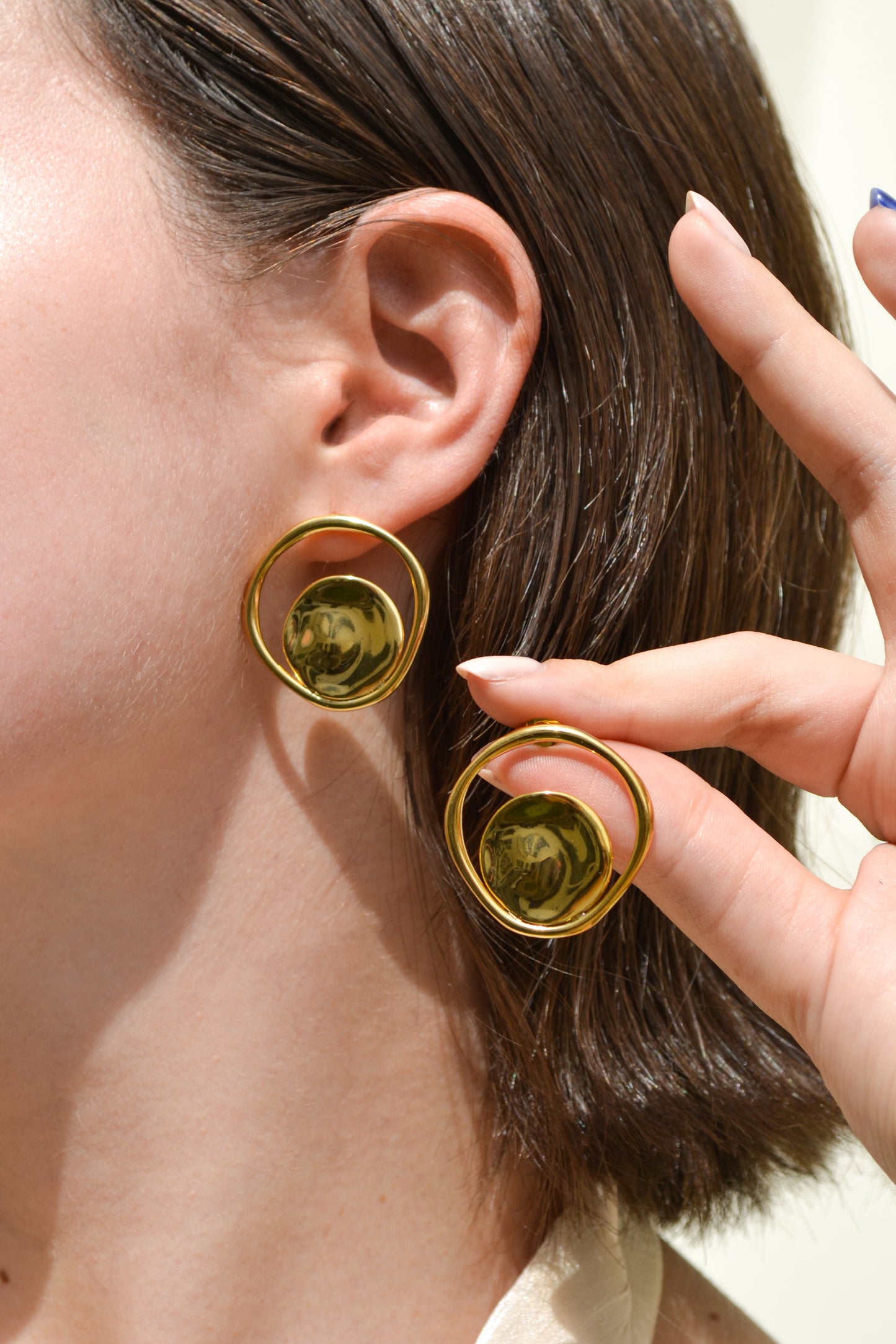 Aretes Ronda Acero Inoxidable