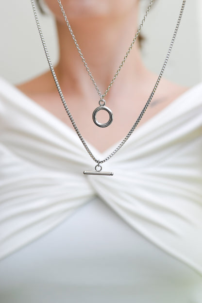 Collar Doble Elara Acero Inoxidable