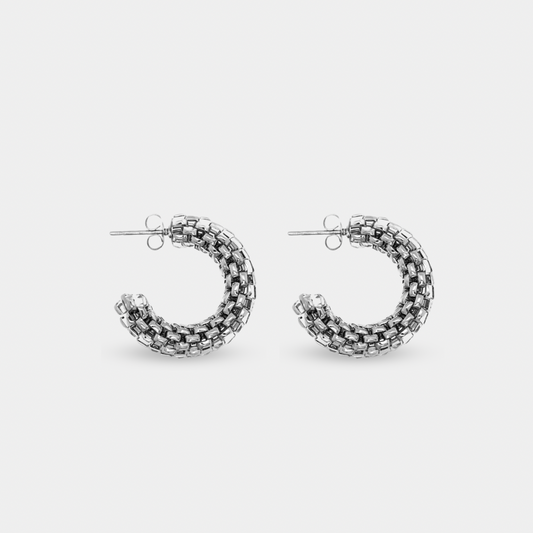 Arracada Grid Acero Inoxidable