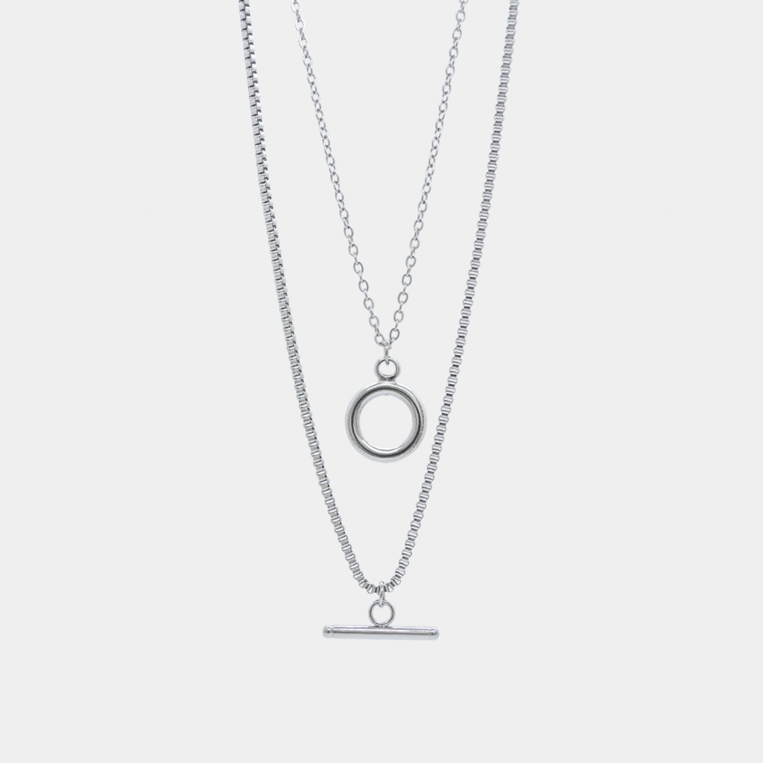 Collar Doble Elara Acero Inoxidable