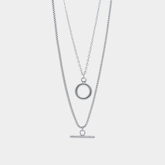 Collar Doble Elara Acero Inoxidable