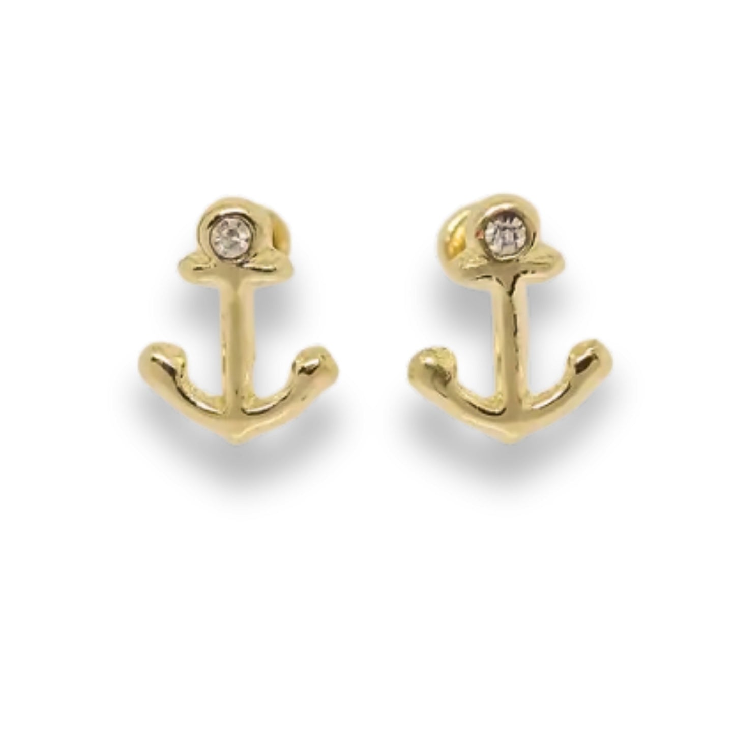 Broquel Ancla Oro 10k