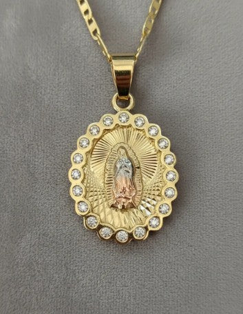 Collar Virgen de Guadalupe Ovalado ENVIO GRATIS