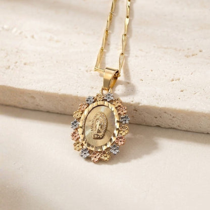 Collar Virgen Floral