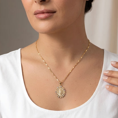 Collar Virgen Floral